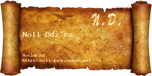 Noll Dóra névjegykártya